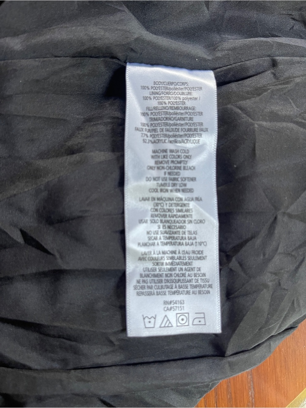 Calvin Klein Black Quilted Hooded Puffer Vest with Faux Fur Trim - Size L - Picture 8 of 8